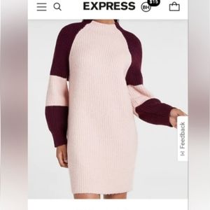 Express Color Block Sweater Dress- size L